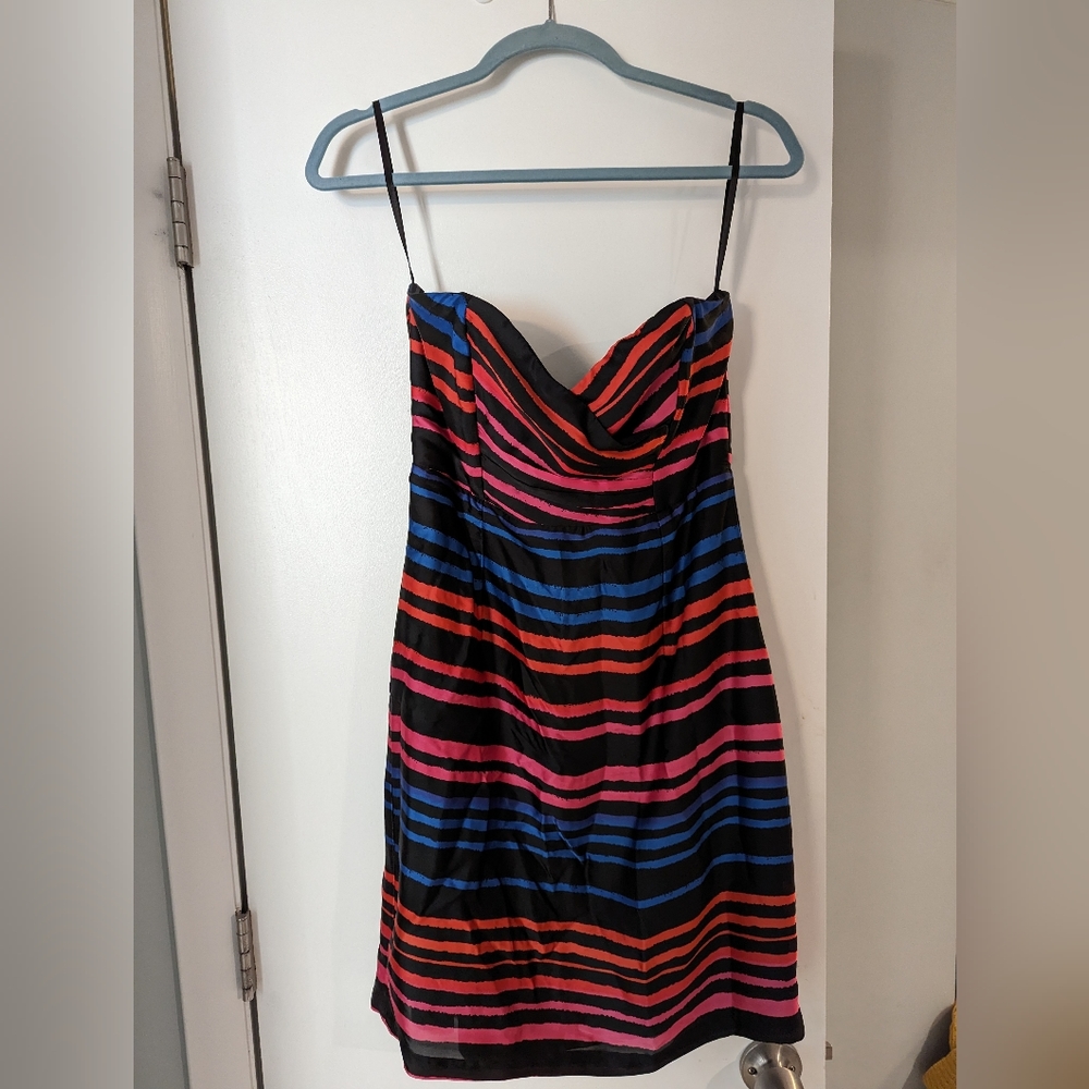 H&M striped strapless party dress